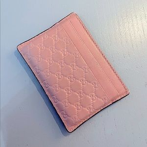 GUCCI WALLET Microguccissima Card Holder Pink